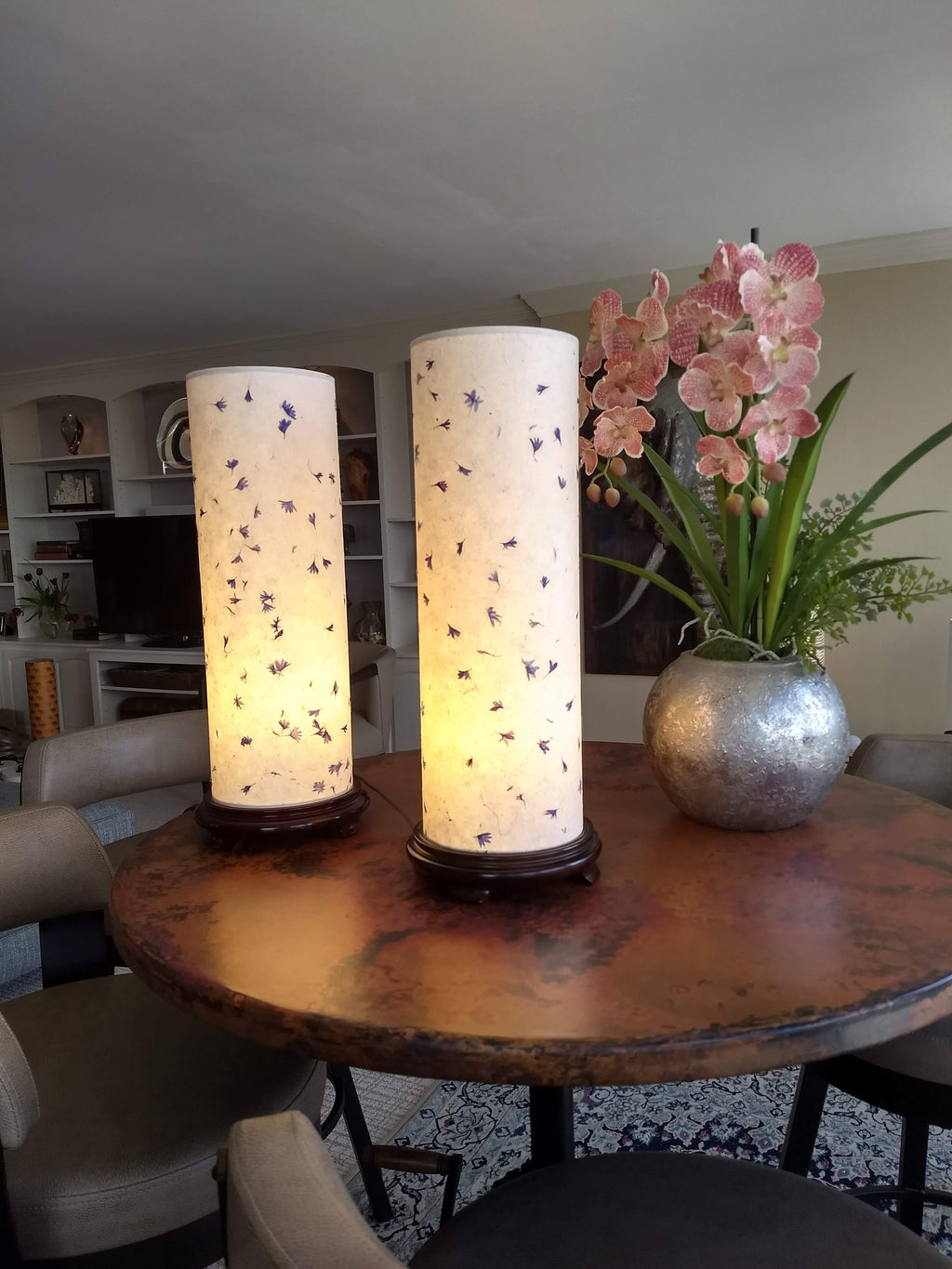 Global Motif Series - Blue Flowers - Table Lamp