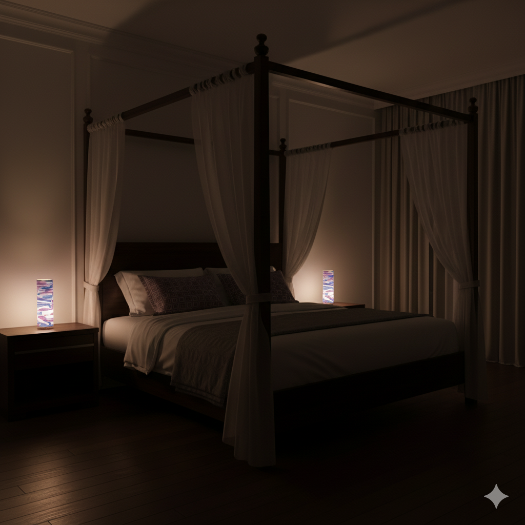 Ambient Flow - Blue & Magenta Studio Table Lamp