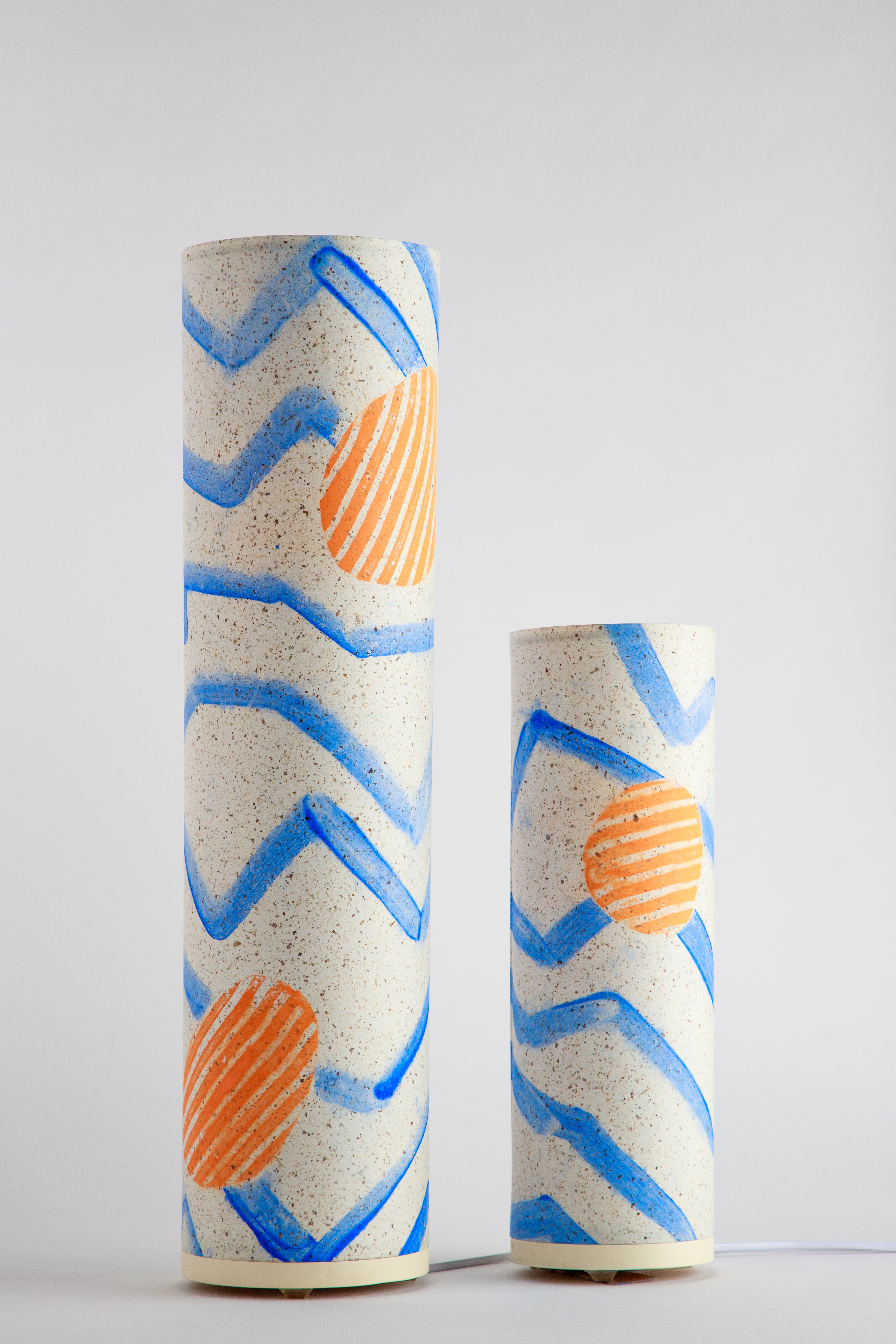 Zig Zag – Cobalt & Terracotta Studio Table Lamp