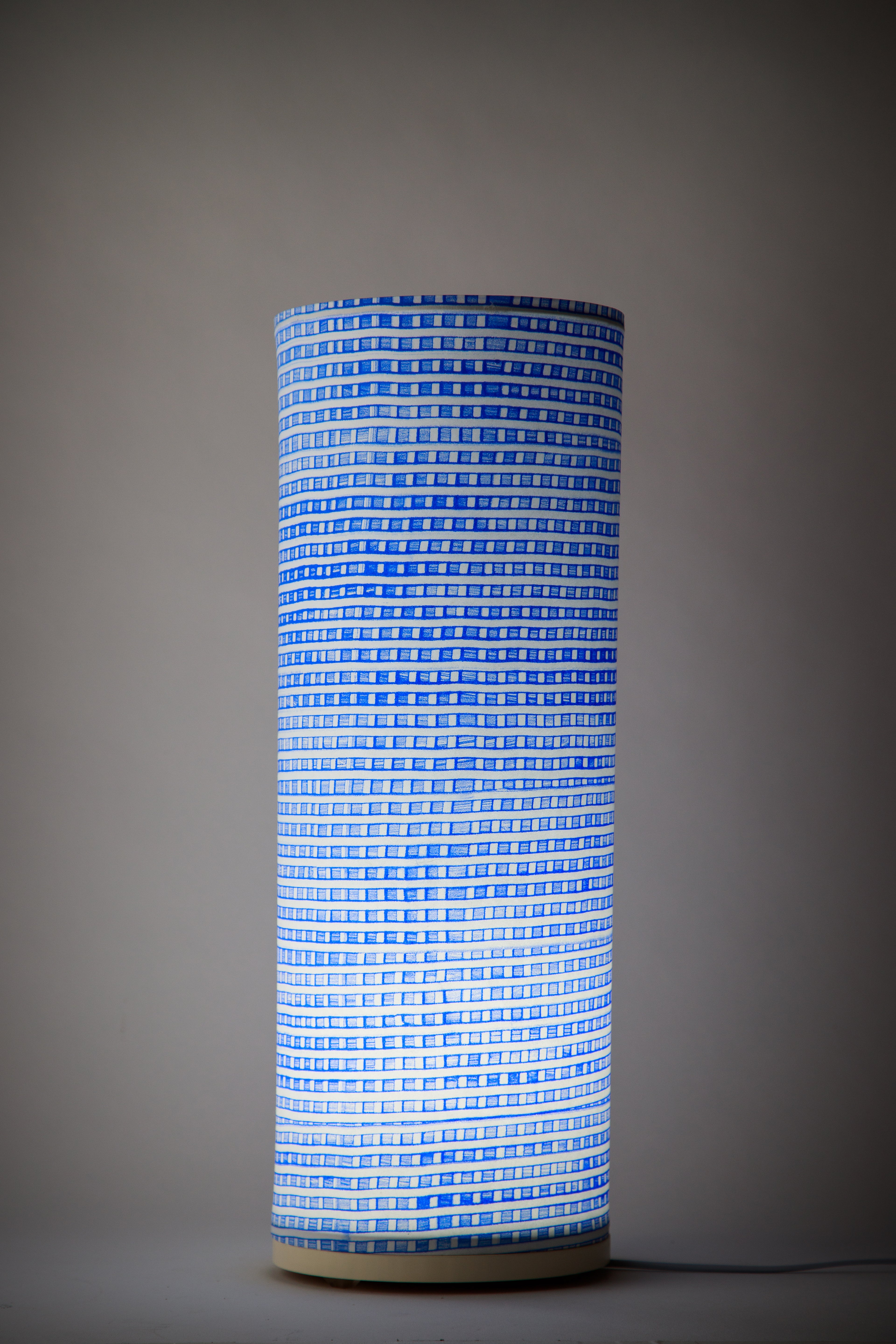 Strata - Blue Lattice Studio Table Lamp