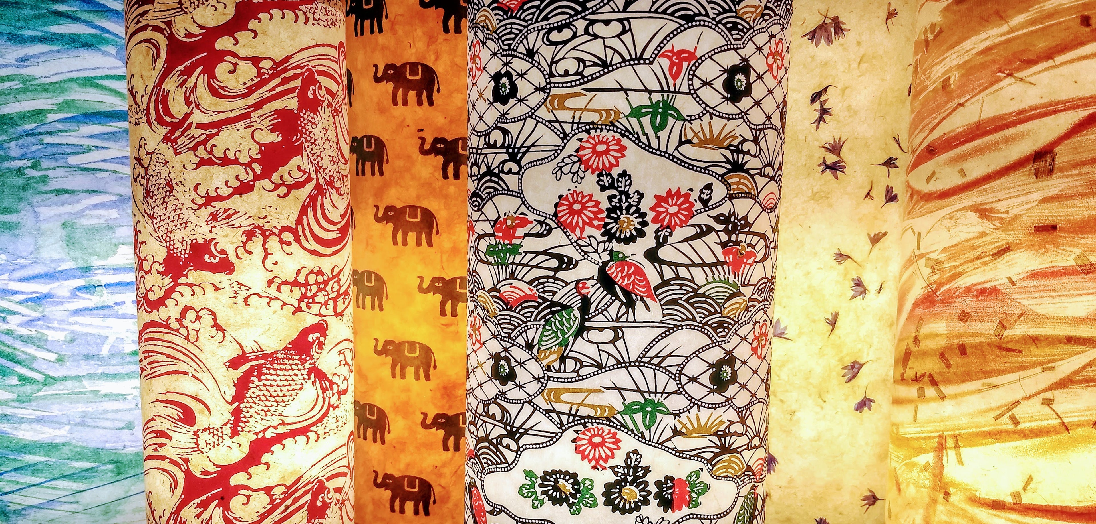 Global Motif Series - Golden Elephant / Crimson Koi / Edo Garden Lamps