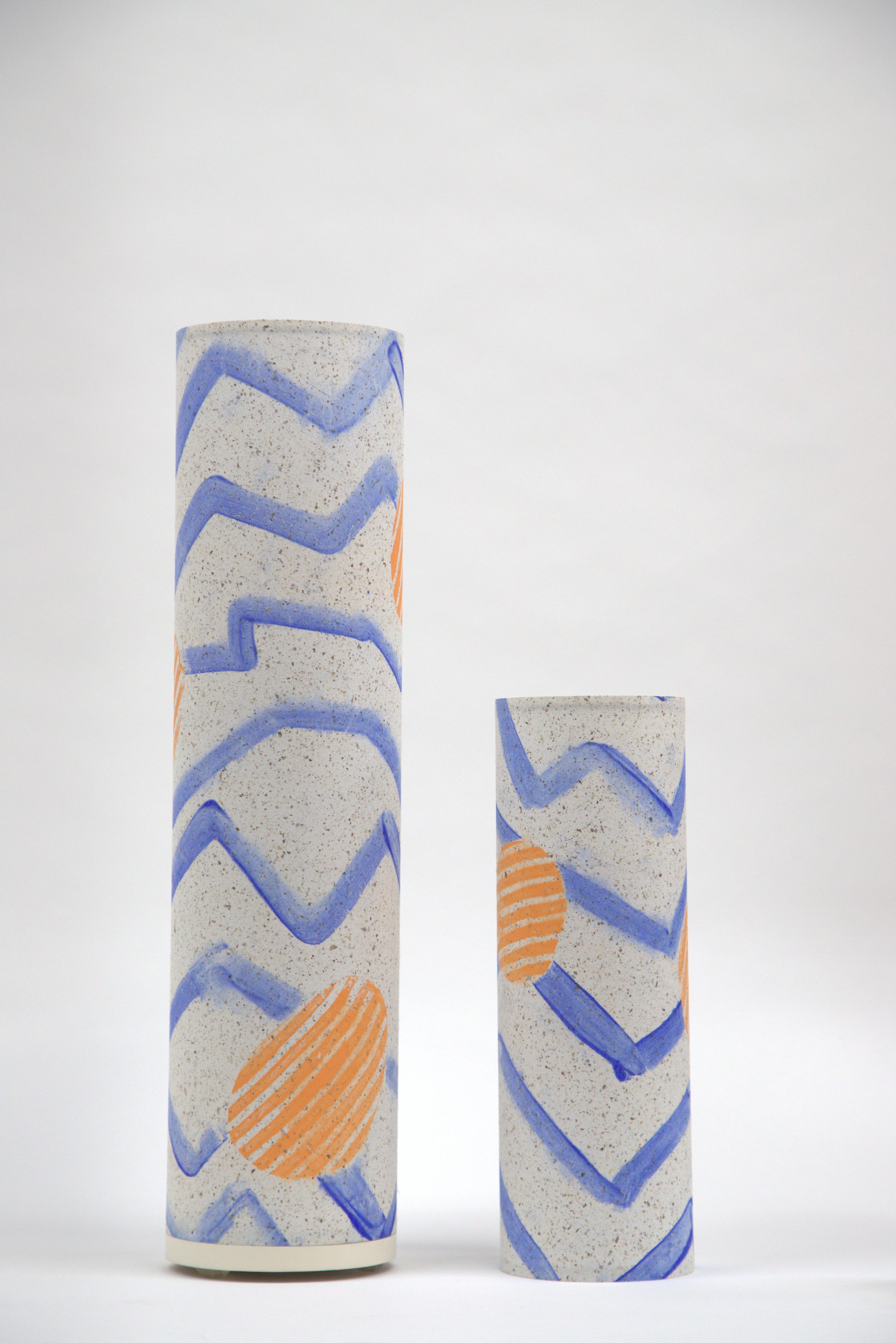 Zig Zag – Cobalt & Terracotta Studio Table Lamp
